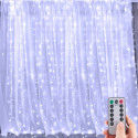 Aizkars 300 LED 3x3 m, auksti balts ar tālvadības pulti SEZONAS PRECES